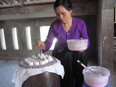 quy trình làm phấn nụ